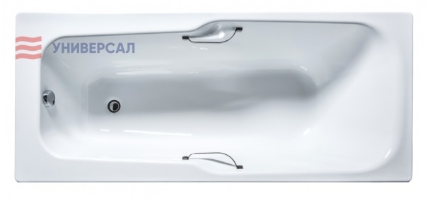 Ванна чугунная Универсал Эврика с отверстиями под ручки 170*75 см